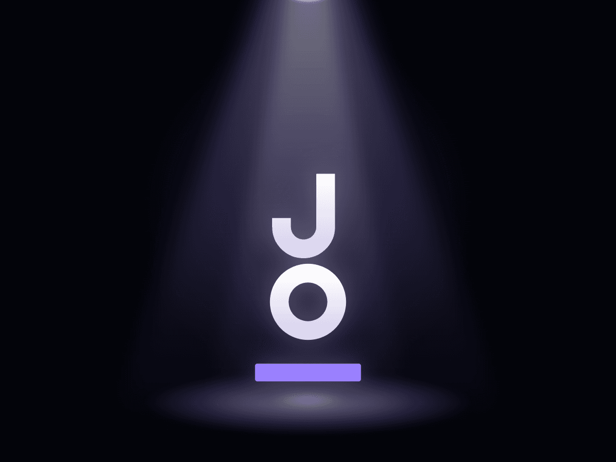 Joshua O'Leary portfolio logo under a stage spotlight